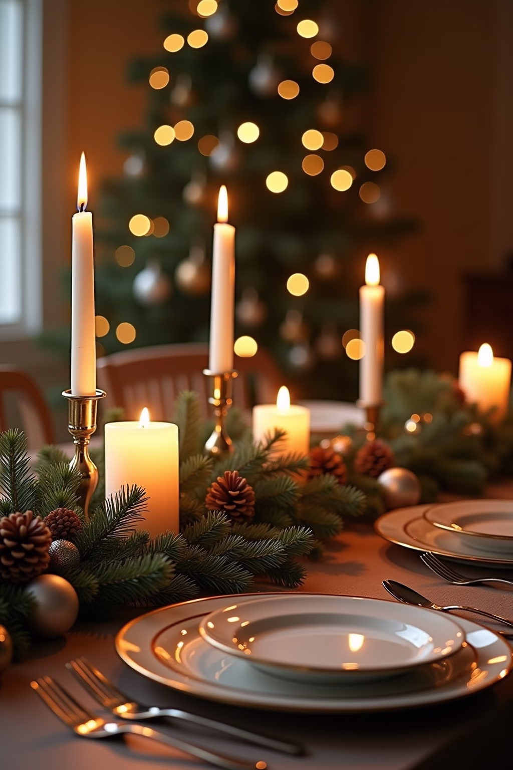 weihnachtsdekoration ideen tisch outline 1