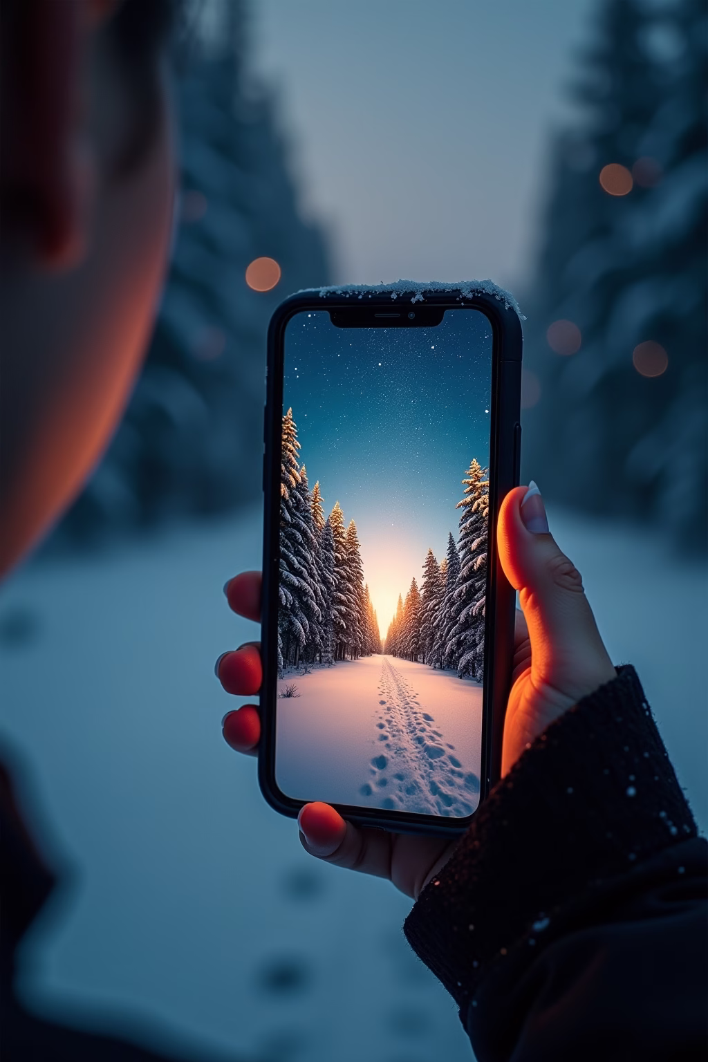 winter hintergrundbilder iphone outline 2