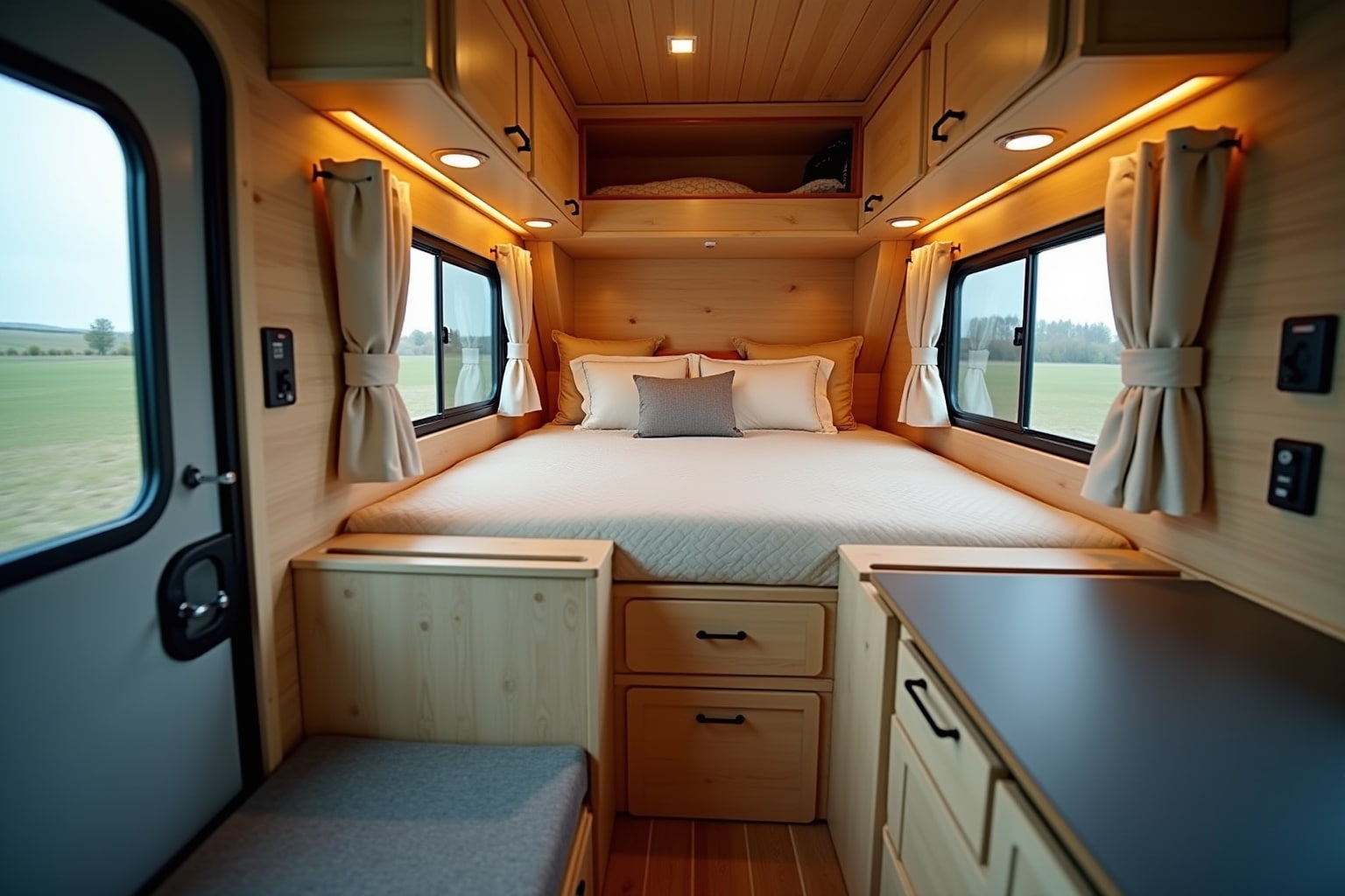 wohnmobil tisch zum bett umbauen-Titel